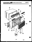 CABINET PARTS Diagram and Parts List for  Frigidaire Air Conditioner