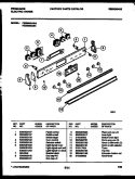 CONTROL PANEL Diagram and Parts List for  Frigidaire Range