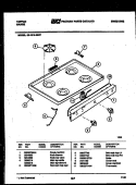 COOKTOP PARTS Diagram and Parts List for  Tappan Range