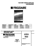 COVER Diagram and Parts List for  Frigidaire Dishwasher