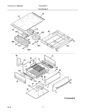 TOP/DRAWER Diagram and Parts List for  Frigidaire Range