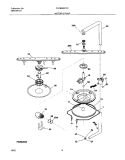 MOTOR & PUMP Diagram and Parts List for  Frigidaire Dishwasher