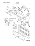 BACKGUARD Diagram and Parts List for  Frigidaire Range
