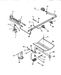 BURNER ASSEMBLY Diagram and Parts List for GF470HXD1  Frigidaire Wall Oven
