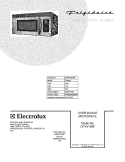 COVER Diagram and Parts List for  Frigidaire Microwave