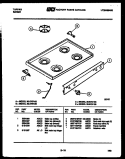 COOKTOP PARTS Diagram and Parts List for  Tappan Range