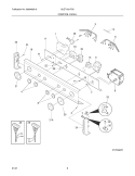 CONTROL PANEL Diagram and Parts List for  Frigidaire Washer Dryer Combo
