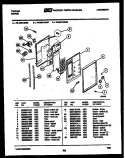 CONTROL PANEL Diagram and Parts List for  Tappan Microwave Oven Combo