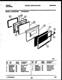 DOOR PARTS Diagram and Parts List for  Tappan Range