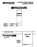 COVER Diagram and Parts List for  Frigidaire Washer Dryer Combo