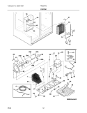 SYSTEM Diagram and Parts List for FRS26R4CB2  Frigidaire Refrigerator