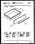 DRAWER PARTS Diagram and Parts List for  Frigidaire Range