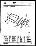 DRAWER PARTS Diagram and Parts List for  Tappan Range