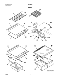 SHELVES Diagram and Parts List for FRT18G5AQ1  Frigidaire Refrigerator