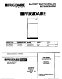 COVER Diagram and Parts List for  Frigidaire Refrigerator