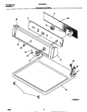 CONTROLS / TOP PANEL Diagram and Parts List for GDG336RBW2  Gibson Dryer