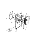 FRONT PANEL, DOOR Diagram and Parts List for DE661JDD1  Frigidaire Dryer