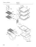 SHELVES Diagram and Parts List for  Crosley Refrigerator