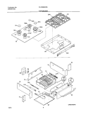 TOP / DRAWER Diagram and Parts List for  Frigidaire Range