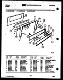 BACKGUARD Diagram and Parts List for  Tappan Range