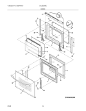 DOOR Diagram and Parts List for  Frigidaire Range