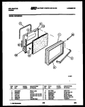 DOOR PARTS Diagram and Parts List for RER355GW0  Kelvinator Range