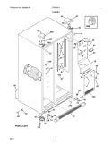 CABINET Diagram and Parts List for  Frigidaire Refrigerator