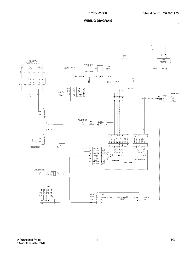 WIRING DIAGRAM Diagram and Parts List for  Electrolux Wine and Beverage Cooler