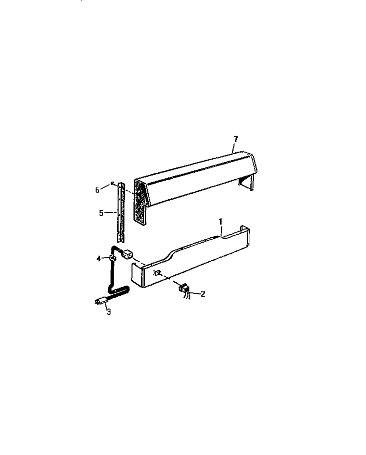 BACKGUARD Diagram and Parts List for GF670HXD0  Frigidaire Wall Oven