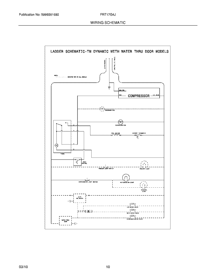 WIRING SCHEMATIC Diagram and Parts List for FRT17G4JQ5  Frigidaire Refrigerator