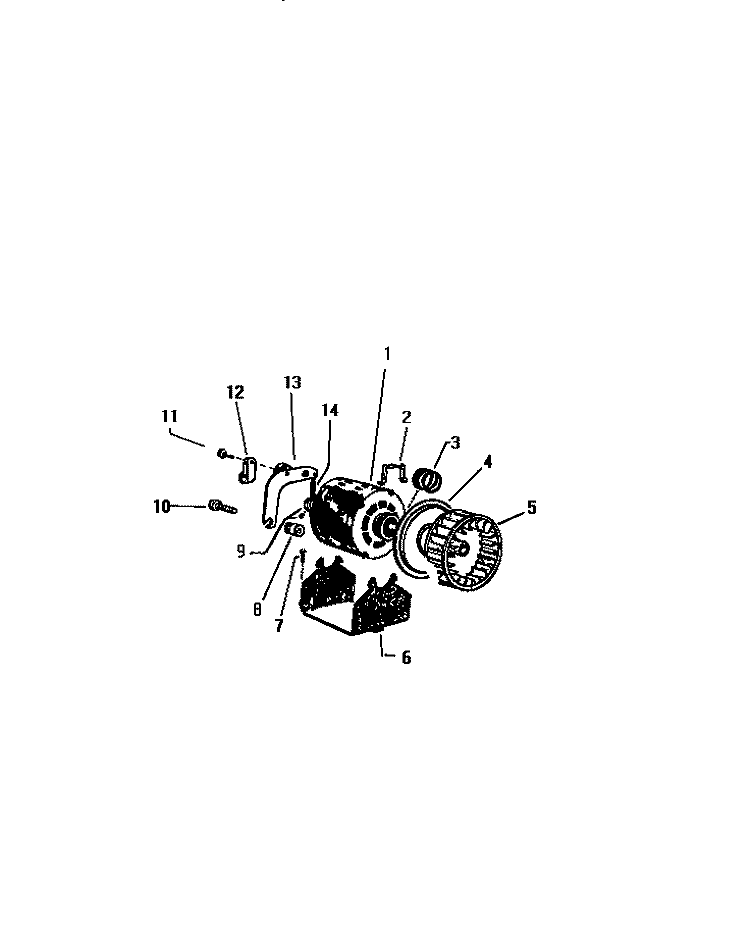 MOTOR Diagram and Parts List for DE661JDD1  Frigidaire Dryer