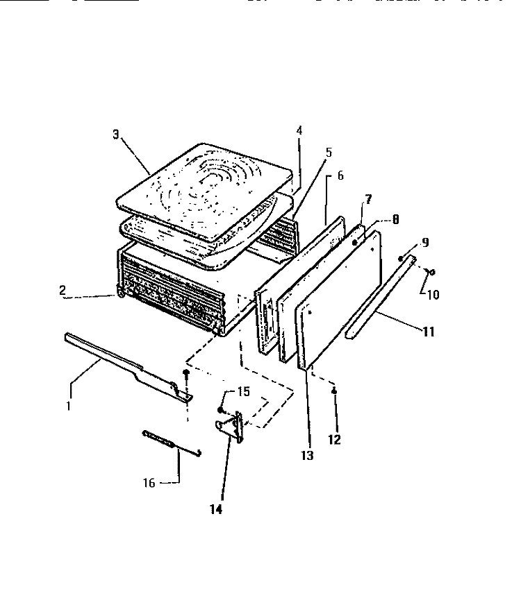 DRAWER Diagram and Parts List for GF470HXD1  Frigidaire Wall Oven