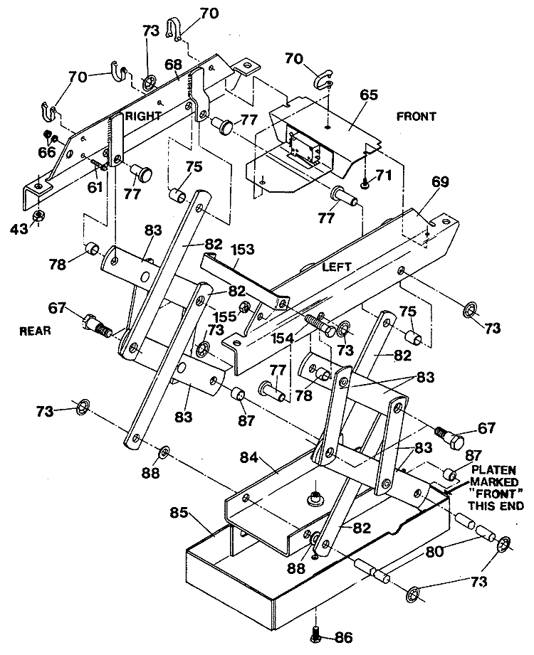 Section Diagram and Parts List for  General Electric Trash Compactor