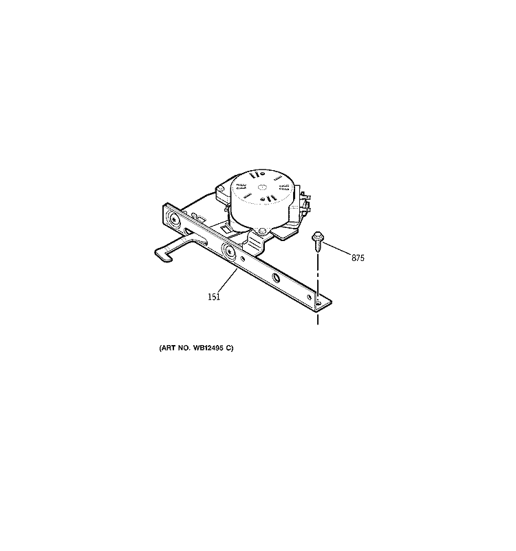 DOOR LOCK Diagram and Parts List for  General Electric Range