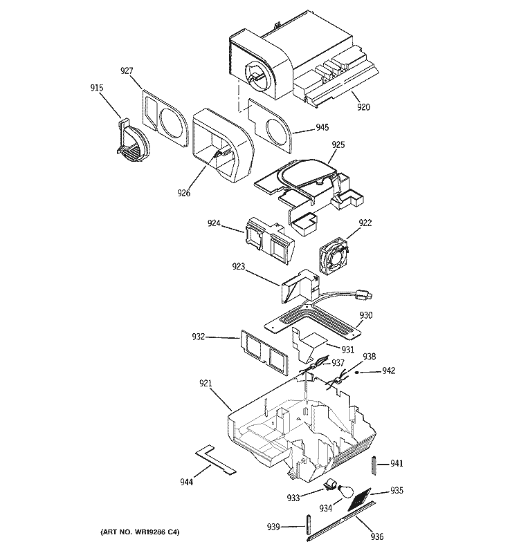 CUSTOM COOL Diagram and Parts List for PSC23NGPCWW  General Electric Refrigerator