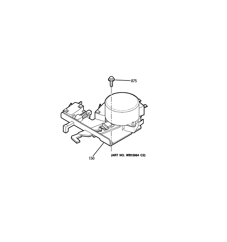 DOOR LOCK Diagram and Parts List for PT920SP3SS  General Electric Wall Oven