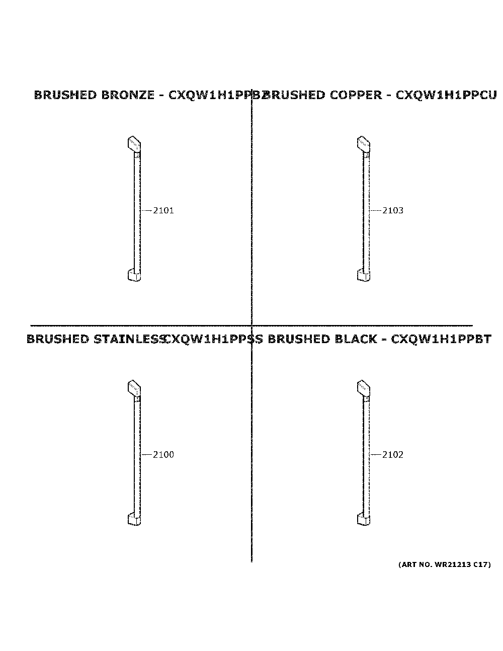 Cafe customization Diagram and Parts List for  General Electric Wine and Beverage Cooler