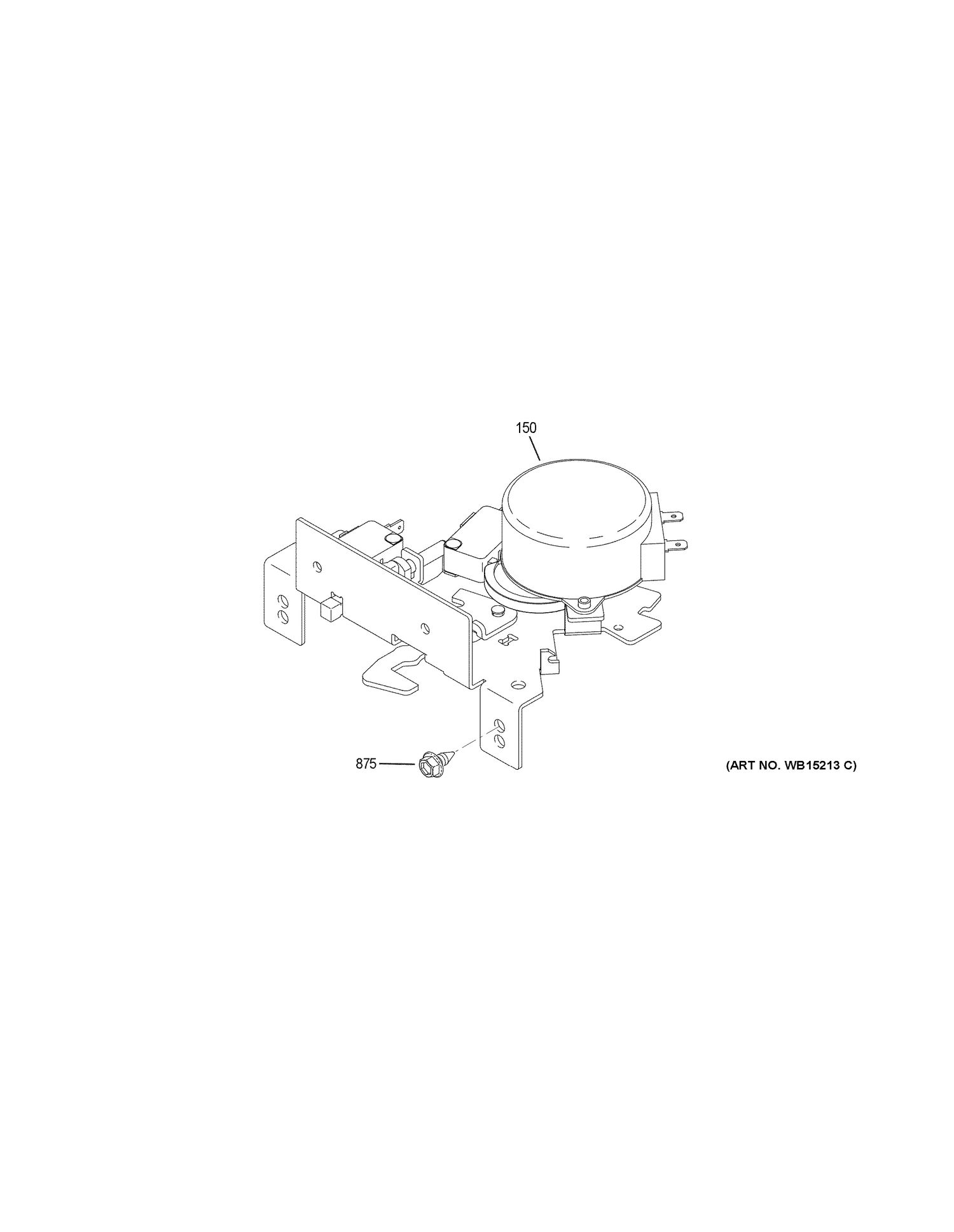 DOOR LOCK Diagram and Parts List for  General Electric Wall Oven