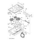 COOKTOP Diagram and Parts List for  General Electric Cooktop