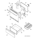 DOOR & DRAWER PARTS Diagram and Parts List for  General Electric Range