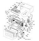 Section Diagram and Parts List for  General Electric Microwave
