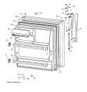 FRESH FOOD DOOR Diagram and Parts List for MTX18EAZARAA  General Electric Refrigerator
