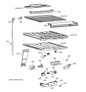 COMPARTMENT SEPARATOR PARTS Diagram and Parts List for MTX18EAZARAA  General Electric Refrigerator