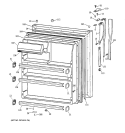 FRESH FOOD DOOR Diagram and Parts List for MTX21EAZBRWW  General Electric Refrigerator