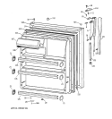 FRESH FOOD DOOR Diagram and Parts List for MTX21EAZHRWW  General Electric Refrigerator
