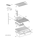 SHELF PARTS Diagram and Parts List for MTX18EAZCRAA  General Electric Refrigerator