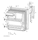 FRESH FOOD DOOR Diagram and Parts List for MTX18EAZLRAA  General Electric Refrigerator