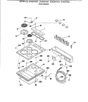 Section Diagram and Parts List for  General Electric Cooktop