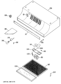 Section Diagram and Parts List for JN634J3  General Electric Range Hood