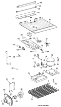 Section Diagram and Parts List for TBXY16SMELAD  General Electric Refrigerator